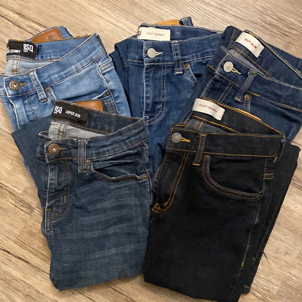 Boys Jeans Bundle Levi’s & RSQ 12/14